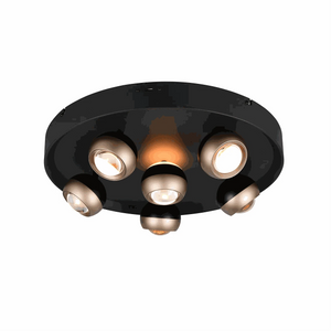 Deckenleuchte 50 cm LED schwenkbar schwarz matt mit drei Farbtemperaturen und Dimmer