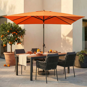Doppler myZone Auto Tilt Sonnenschirm in Orange mit Auto Tilt Funktion und UV-Schutz