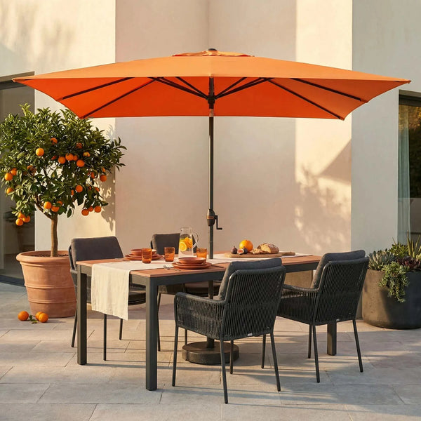 Doppler myZone Auto Tilt Sonnenschirm in Orange mit Auto Tilt Funktion und UV-Schutz