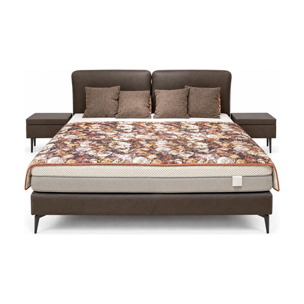 Boxspringbett Interliving 1416 Galero Punto graphit 180x200 cm mit 2 Nachtschränken freigestellt auf weißem Hintergrund – Möbel Graf Dresden – Art.-Nr. 21404..31