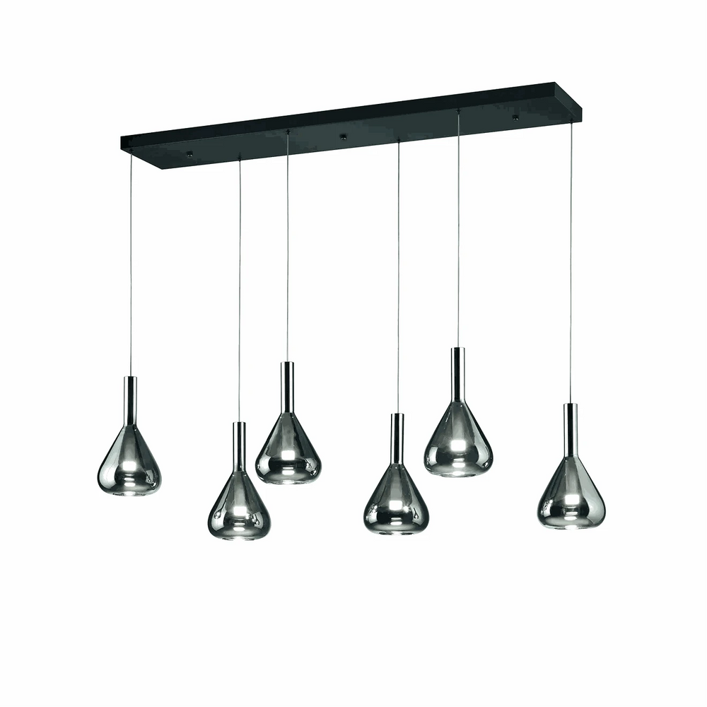 Pendelleuchte 155x40 cm LED schwarz matt über Esstisch dimmbar modern