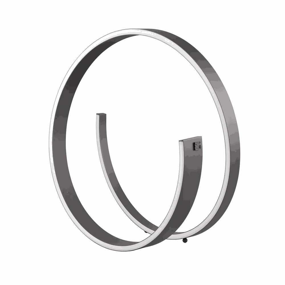 Schwarze matte Tischleuchte 17 cm mit LED, 2100 Lumen und Dimmer fürs Schlafzimmer oder Büro