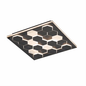 Wandleuchte 55x55 cm schwarz matt dimmbar moderne LED Wohnraumlicht