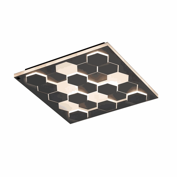 Wandleuchte 55x55 cm schwarz matt dimmbar moderne LED Wohnraumlicht