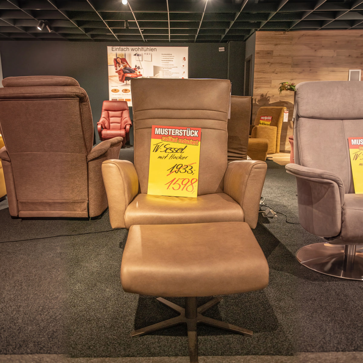Fernsehsessel Interliving 4505 mit Hocker – Abverkauf