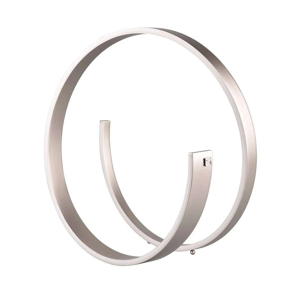 Tischleuchte 17 cm LED in nickel matt mit dimmbarer Helligkeit und modernem Design