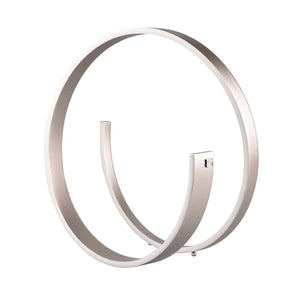 Tischleuchte 17 cm LED in nickel matt mit integriertem Dimmer und 2100 Lumen Lichtleistung