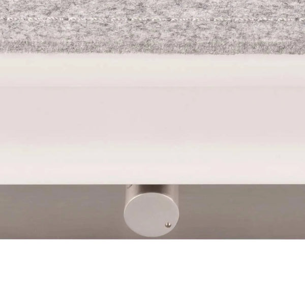 Wandleuchte 50x15 cm LED in nickel matt mit integriertem Dimmer und 2000 Lumen Lichtleistung