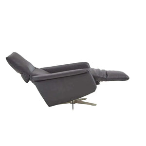 Sessel Saltis aus Leder B-Bonito Calcolo mit motorischer Relaxfunktion und Funktionsrücken, kompakter Relaxsessel mit elegantem Sternfuß