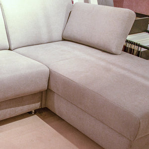 Funktionssofa Flores mit Longchair Stoff Beige Gelformmatratze 120x200 Detailansicht Material und Verarbeitung – Möbel Graf Dresden – Art.-Nr. 626017.6.21