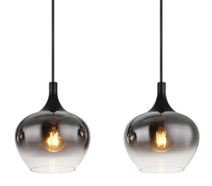 Pendelleuchte Globo Maxy Detail: Rauchglaskugel Ø 18 cm mit schwarzer E27-Fassung und Kabel – Möbel Graf Pirna/Dresden
