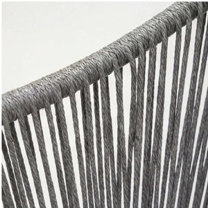 Moderner Armlehnstuhl Palau mit hoher Rückenlehne und wetterfestem Aluminiumgestell