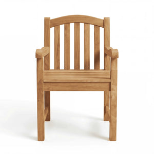 Moderner Gartensessel Carlton aus Teakholz in Sterling für Terrasse und Garten