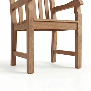 Gartensessel Carlton aus Teakholz in Sterling, zeitlos und natürlich für Garten und Terrasse