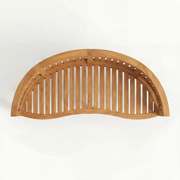 Gartenbank Dover aus Teakholz in Sterling mit natürlicher Maserung und modernem Design für Terrasse und Garten