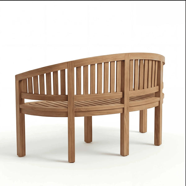 Gartenbank Dover aus Teakholz in Sterling, zeitloses Design für Garten und Terrasse.