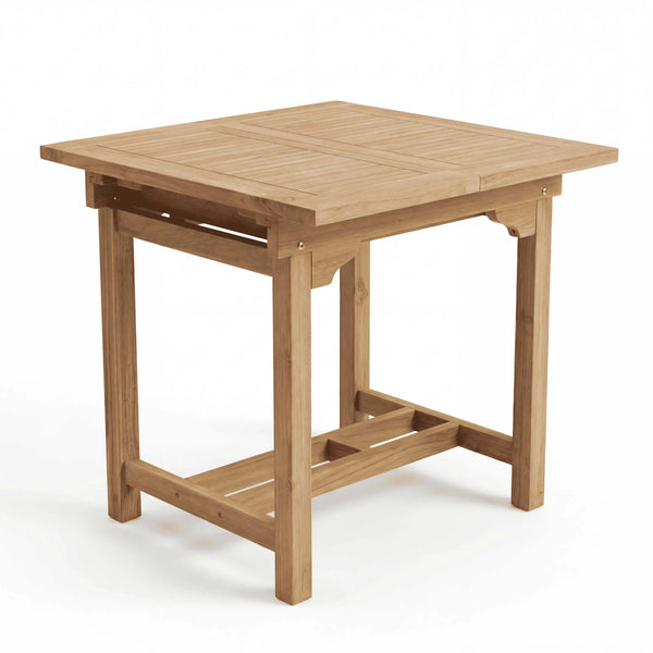 Ausziehtisch Mini aus Teakholz in Sterling, kompakt und vielseitig für Balkon und Terrasse