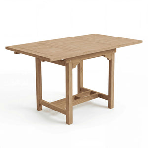 Ausziehtisch Mini aus Teakholz in Sterling, kompakt und erweiterbar für Balkon und Terrasse
