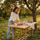 Ausziehtisch Mini aus Teakholz in Sterling, kompakt und erweiterbar für Balkon und Terrasse