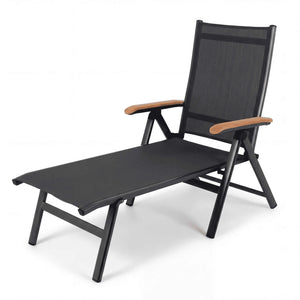 Gartenliege "Reno" mit Teak-Armlehnen