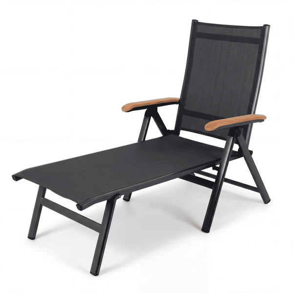 Gartenliege "Reno" mit Teak-Armlehnen