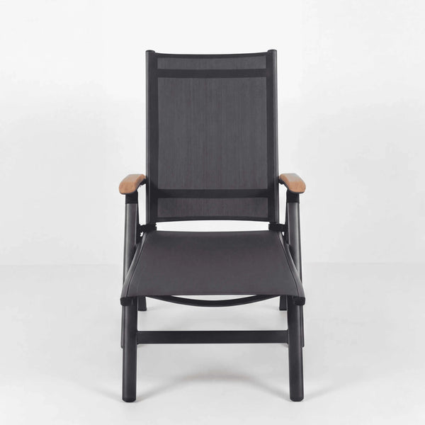 Gartenliege "Reno" mit Teak-Armlehnen