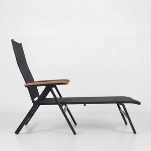 Gartenliege "Reno" mit Teak-Armlehnen