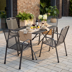 Stapelsesseln "Savoy" aus Streckmetall