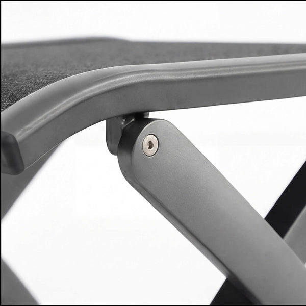 Moderner Gartenhocker Kensington mit wetterfestem Textil-Sitzfläche und Aluminiumgestell für Innen- und Außenbereich