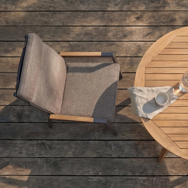 Positionsstuhl "Spoga" mit Teakholz Armlehnen