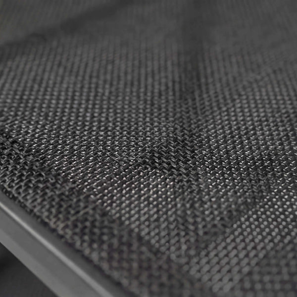 Moderner Stapelsessel Kari mit hoher Rückenlehne und pulverbeschichtetem Aluminiumgestell in Anthrazit