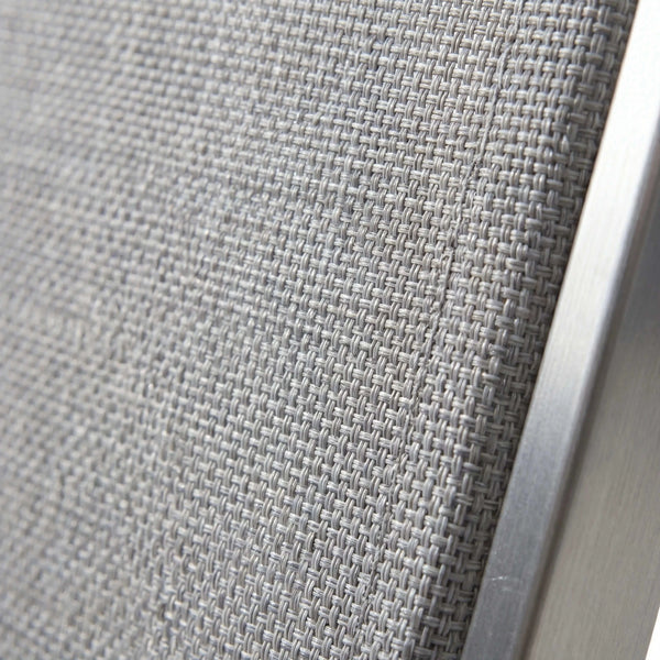 Stapelsessel Mika aus Edelstahl mit Textilene-Sitzfläche und Aluminiumarmlehnen, stapelbar und stabil