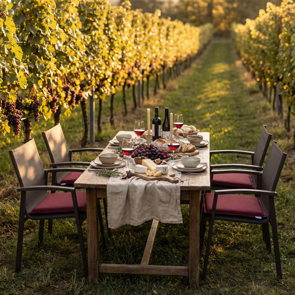 Sitzkissen Weinrot aus Polyacryl