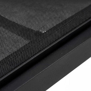 Gartenliege Robin aus mattschwarzem Aluminium mit verstellbarer Liegefläche und Rollen