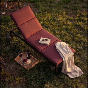 Gartenliegenauflage "Allround" Weinrot aus Polyacryl