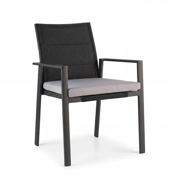 Stapelstuhl "Nancer" aus Aluminium inkl. Sitzkissen