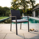 Stapelstuhl "Nancer" aus Aluminium inkl. Sitzkissen