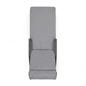 Sonnenliege "Sondrino" inkl. Sitzkissen hellgrau