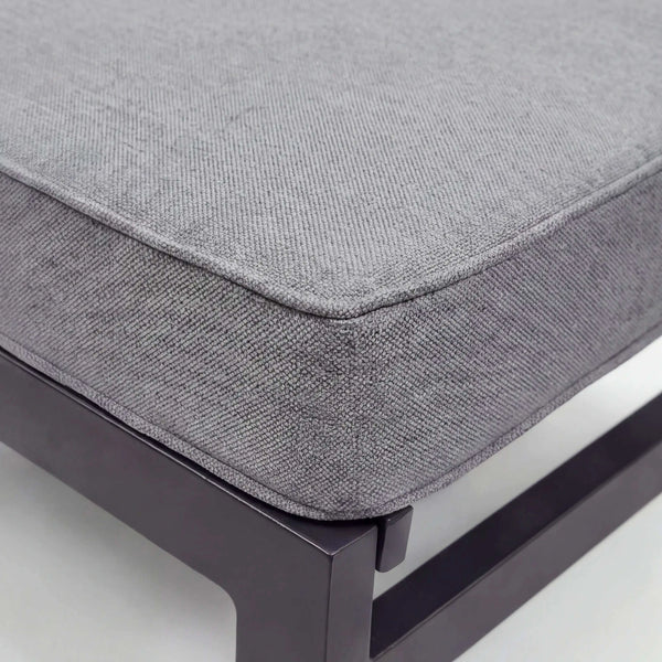 Sonnenliege "Sondrino" inkl. Sitzkissen hellgrau