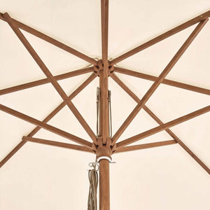 Glatz Piazza Sonnenschirm Ø 300 cm mit Holzoptik und UV-beständigem Polyesterbezug