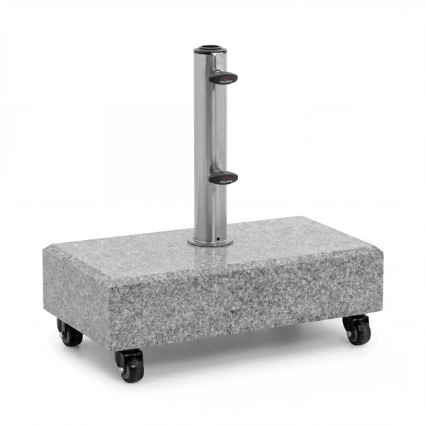 Rollbarer Granitsockel 25 kg für flexiblen Sonnenschirm auf Balkon