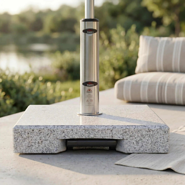 Granitsockel Trolley Active 40 kg mit Rollen und Edelstahlgriff für flexible Terrassenstabilität [AI]
