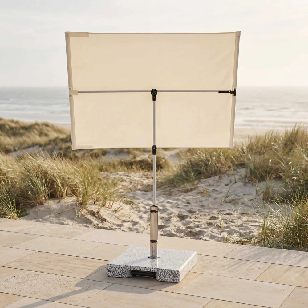 Doppler Active Balkonblende in Natur-Ton, höhenverstellbar und UV-Schutz 50+, leicht und flexibel