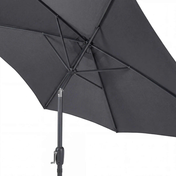 Anthrazitfarbener Sonnenschirm Life Lift 250x200 cm mit Knickfunktion, UV-Schutz und Aluminiumgestell