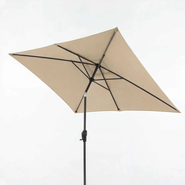 Doppler Life Lift Sonnenschirm rechteckig 250x200 cm anthrazit mit Knickfunktion und UV-Schutz