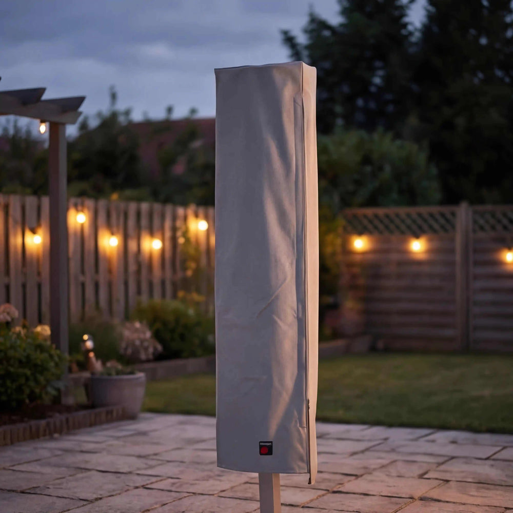 Schutzhülle Pendular 275×275 cm in Hellgrau aus wasserabweisendem Polyester mit Reißverschluss und Tragetasche