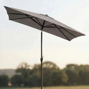 Sonnenschirm myZone Auto Tilt 300x200 cm in Hellgrau mit automatischer Neigefunktion und UV-Schutz 60+ [AI]
