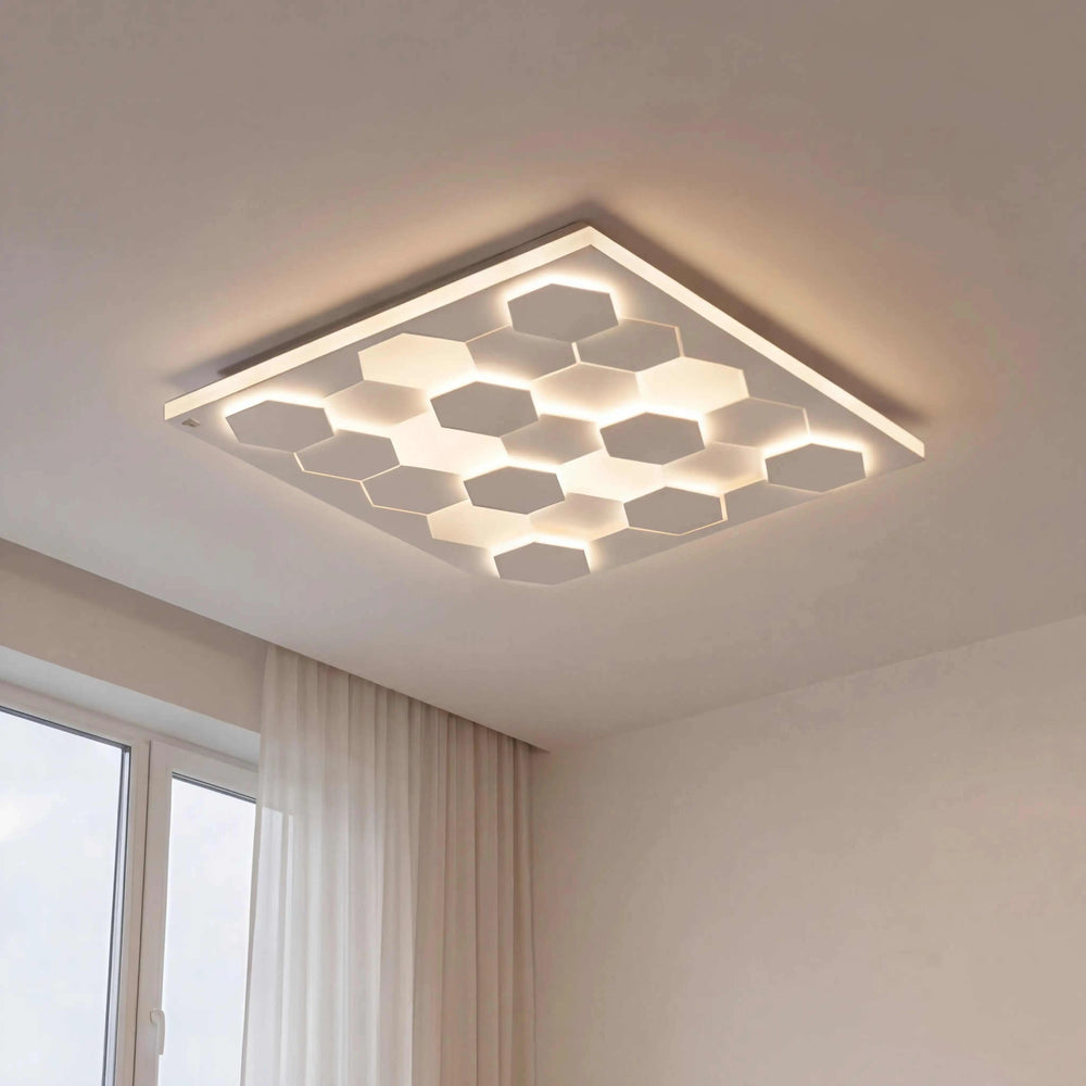 Wandleuchte 55x55 cm LED dimmbar weiß matt moderne skulpturale Form energieeffizient