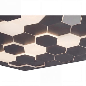 schwarze dimmbare Wandleuchte 55x55 cm mit LED und modernem Design