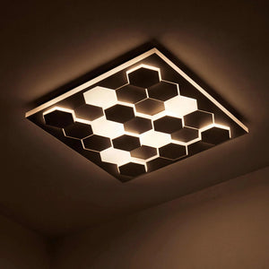 Moderne Wandleuchte 55x55 cm schwarz matt mit dimmbarer LED und skulpturalem Design